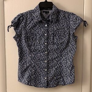 Tommy Hilfiger Navy Floral Button Down Shirt